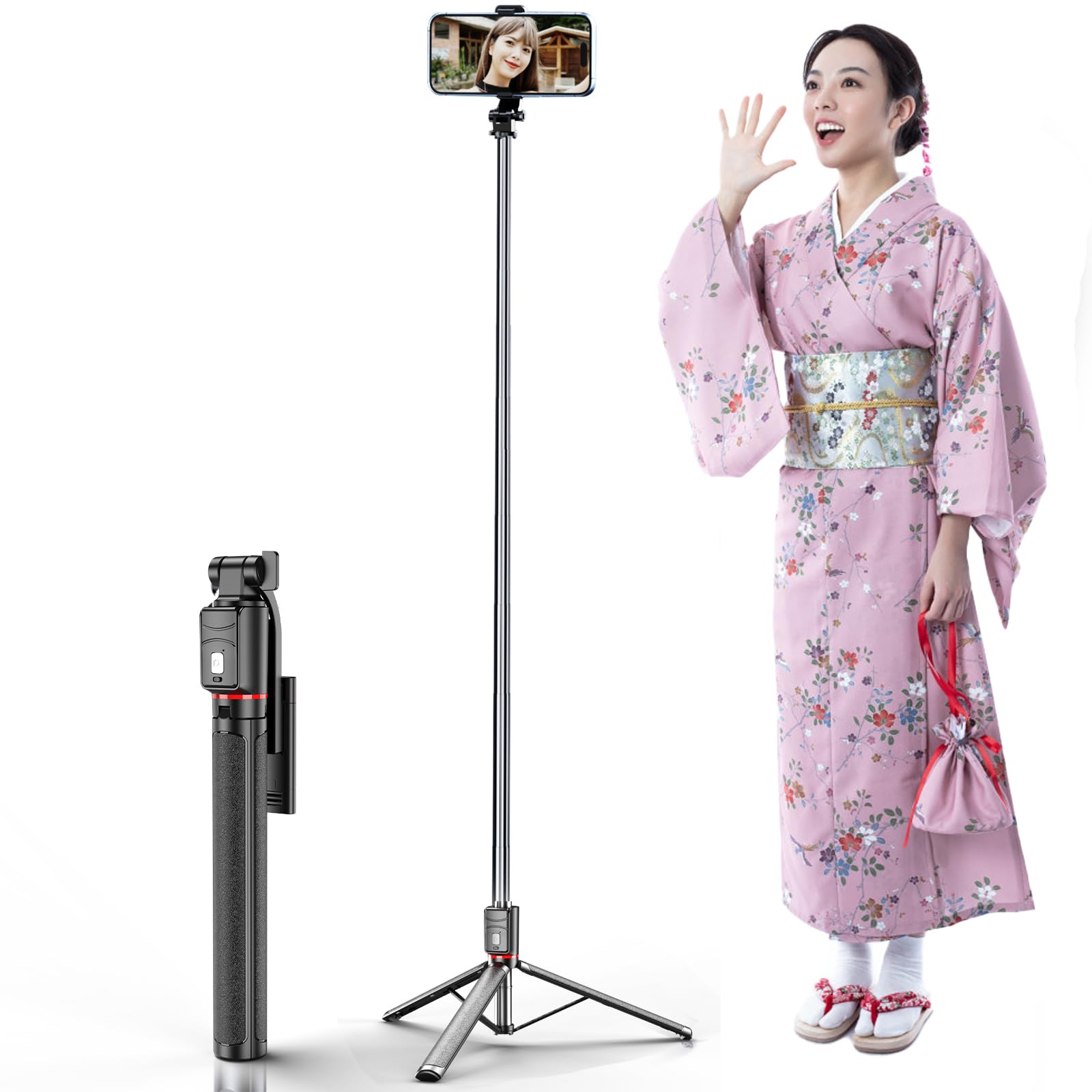 Amazon.co.jp: スマホ 三脚 スマホスタンド カメラ三脚/一脚 150cm以上