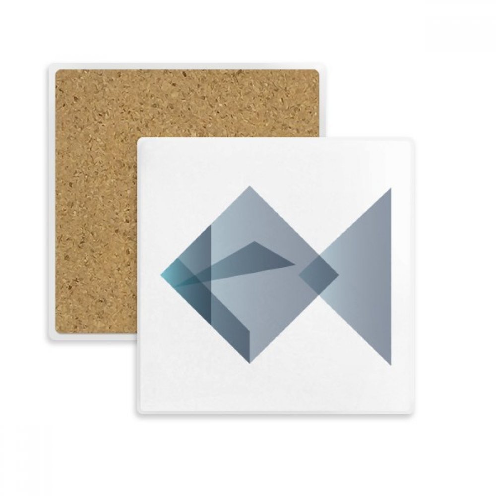 Pierre absorbante poisson origami coaster géométrique durable haut de gamme pour verre et tasse