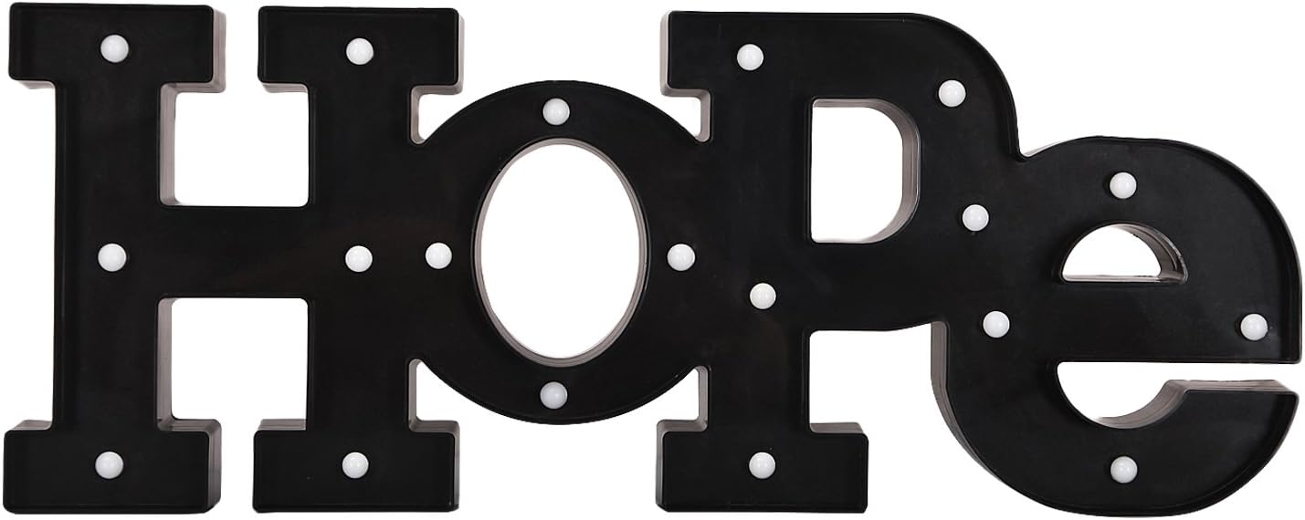 DecentHome Hope Marquee LED Letter Lights Sign Decor Battery Operated