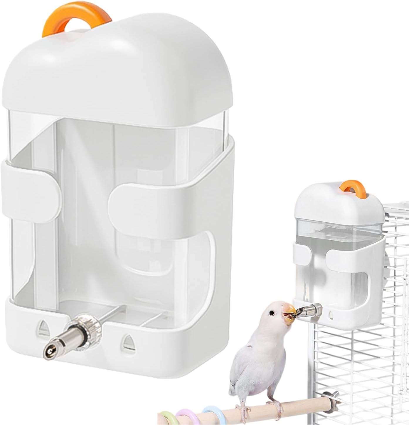 Bird Water Feeder for Cage 250ml Automatic Canary Drinker | Conure Water Dispenser for Cage Parrot Cockatiel Canary Conure Hummingbird Drinking