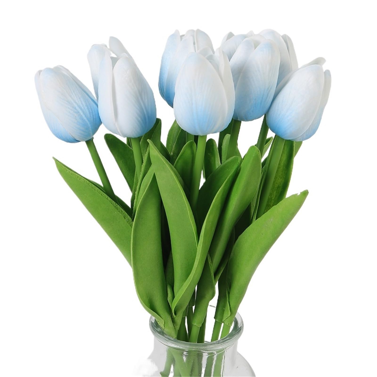 Dcrxz Artificial Flowers 10Pcs Tulip Artificial Flowers Bouquet 33cm Fake Flowers for Home Bedroom Decor Garden Indoor Wedding Decoration Vase Ornament(G)