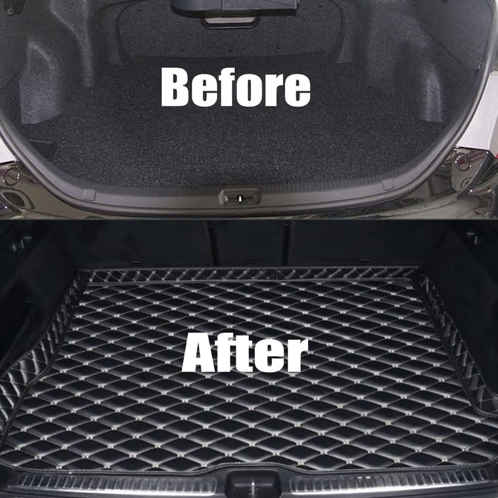 Auto Tappetino Bagagliaio per VW Tiguan 3 2024 2025, Baule Tappetino Antiscivolo Impermeabile Graffio Copri Protezione Tappeto Fodera Accessori,A/Black
