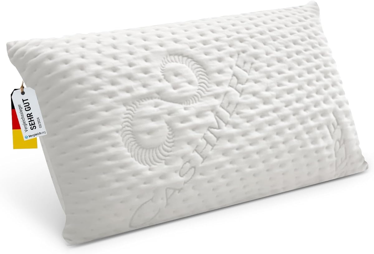 FMP Matratzenmanufaktur Orthopädisches Nackenstützkissen viscoelastisches Kissen, Visco Kopfkissen, Kissen, Nackenkissen 8,5 cm hoch, weiß