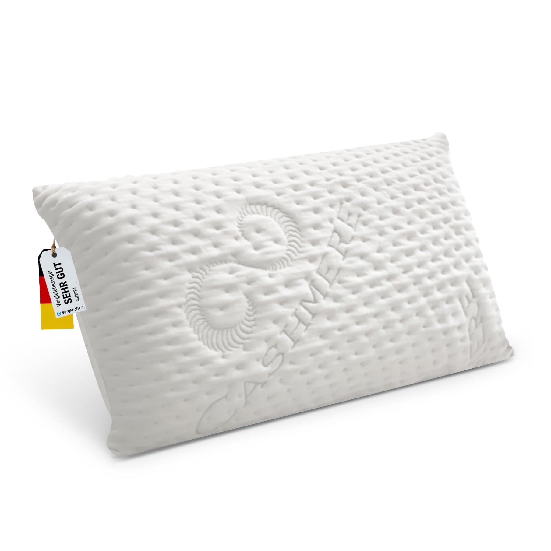 ORTHOPÄDISCHES VISCO NACKENSTÜTZKISSEN – Nackenstützkissen aus viscoelastischem Memory Foam, 6,5 cm hoch, weiß