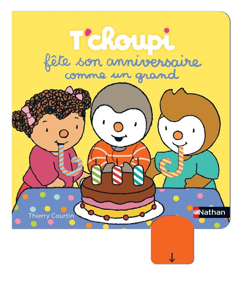 couverture de : T'choupi f&ecirc;te son anniversaire comme un grand
