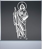 Vista 1 de San Judas Tadeo Juditas Pegatina Calcomanía Blanca