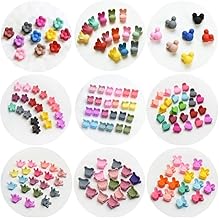 Adilish 80Pcs Mini Flower Hair Clip for Fine Hair - Colorful Small Rose Claw Clips for Kids, Girls and Women - 8 Designs (Multicolor)