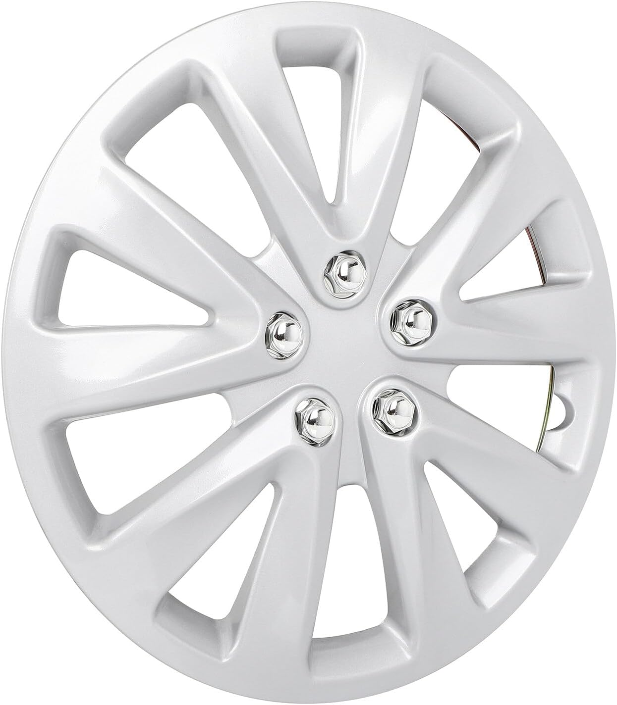 ECCPP 4PCS 15 Inch Full Lug Skin Durable-Modern & Stylish Hubcap Wheel Cover OEM Replacement Auto Tire Replacement Exterior Cap-Snap On Hubcap