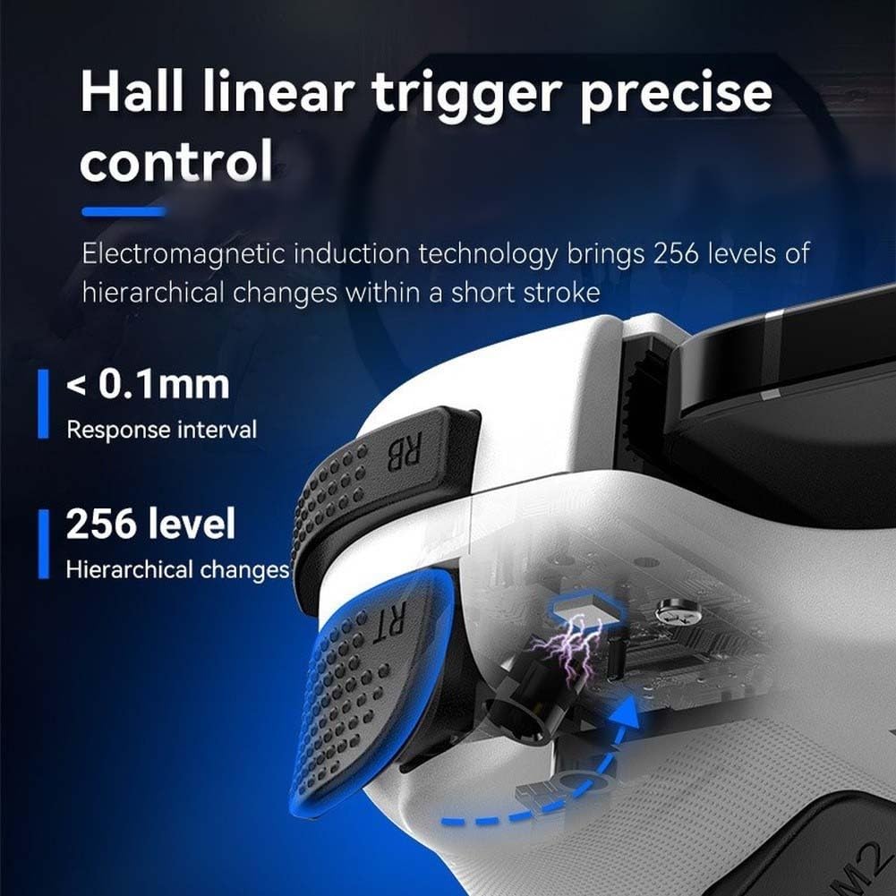 D11 - Controller di gioco telescopico, con luce RGB e vibrazione, per gamepad wireless per dispositivi Android, telefoni iOS, tablet, colore: nero