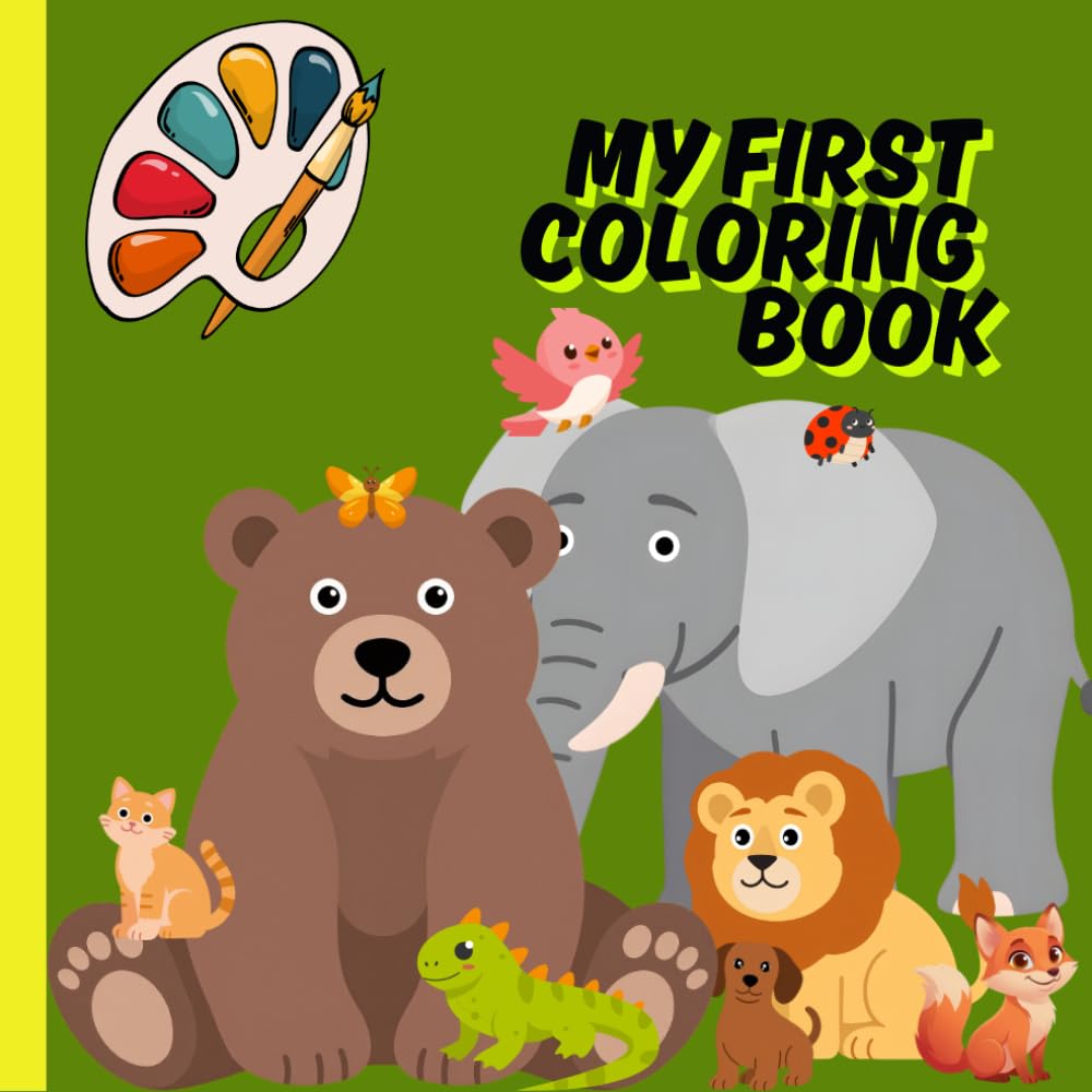 Cute Animals Coloring Book: Educational coloring pages with animals and alphabet for children 3-5