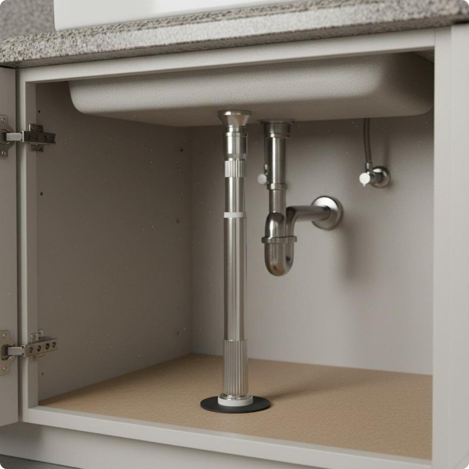 2 Pieces Undermount Sink Bracket Easy-Mount Under-Mount Basin Support Stainless Steel Under Sink Support Stand for Kitchen Silver 40-50cm-image-21