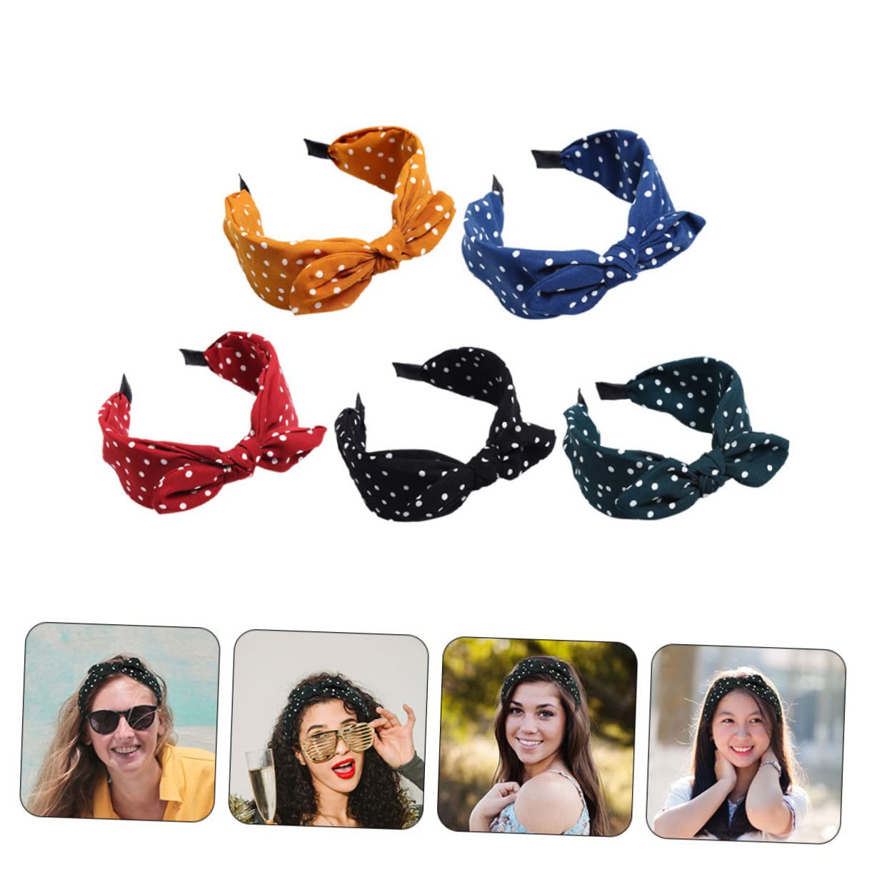 15 Piezas Diadema Con Lazo Diademas Niñas 8-12 Diadema Bandana Adornos Para El Cabello Anti-diademas Diadema Verde Tela De Las Mujeres Corbata De Moño Productos De Mujer