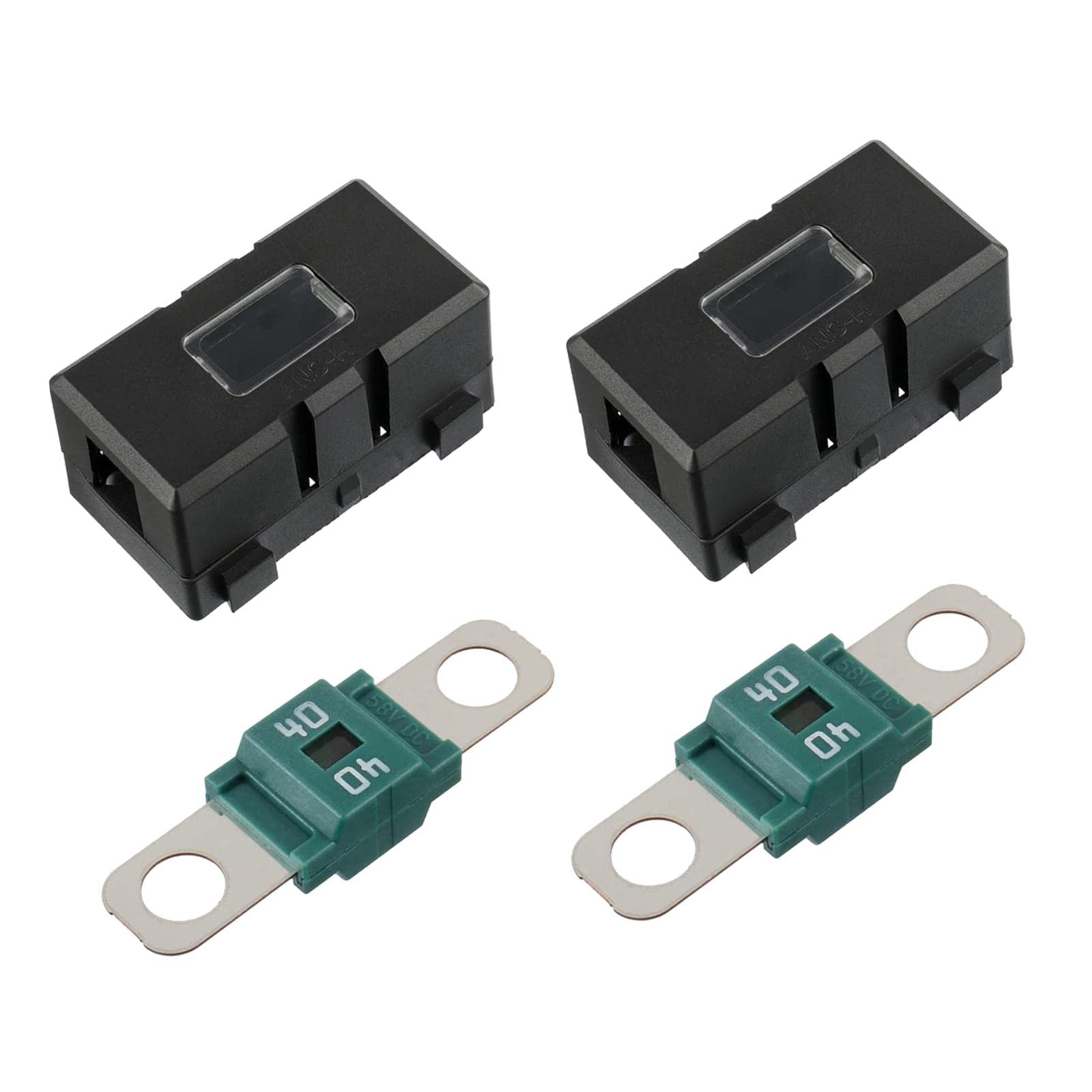 Club Bollywood®Fuse Holder 58V Dc for Fuses Penger Cars 40A| Vehicle Electronics & GPS | Car Audio & Video Installation |2Pcs Fuses-image-30
