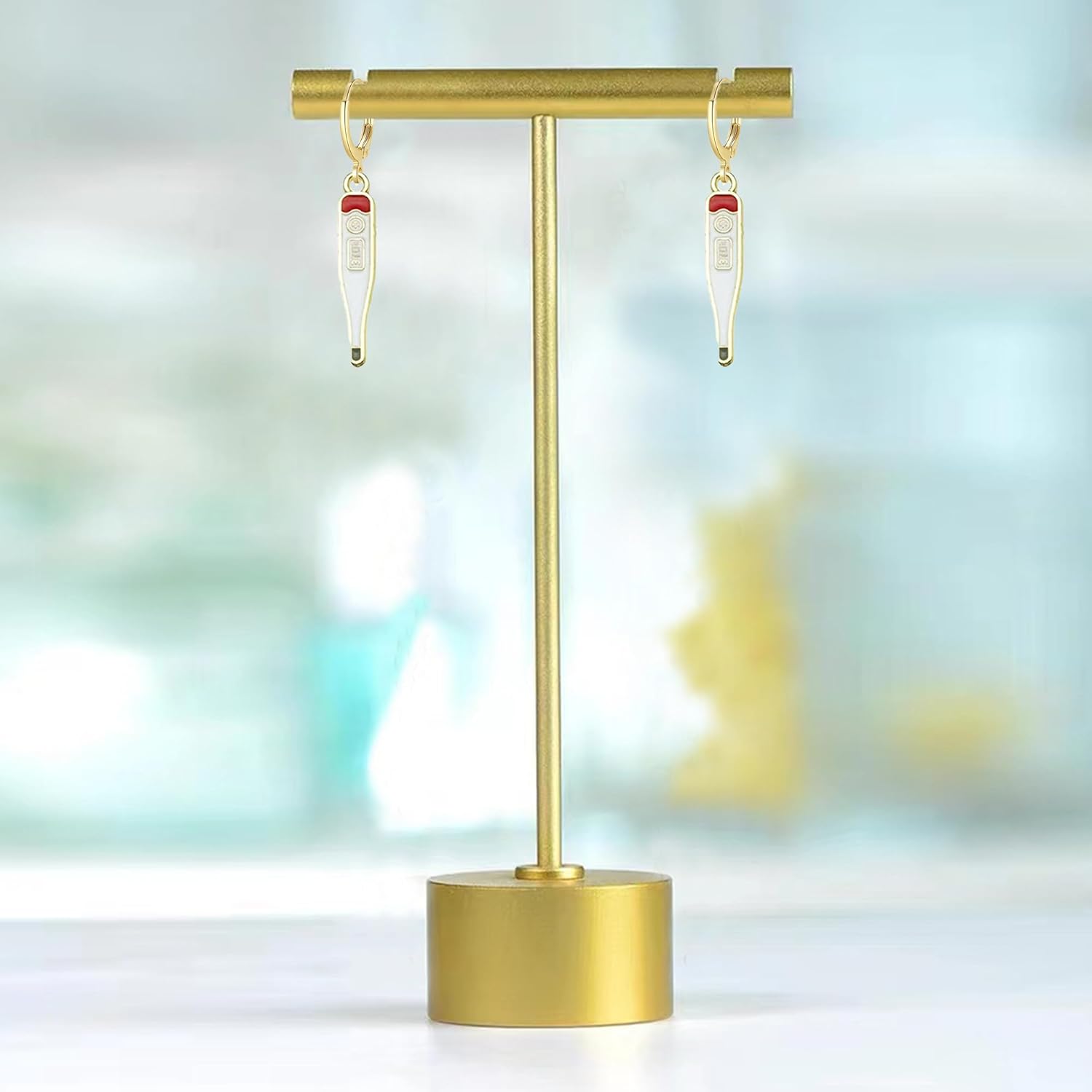 6 Pairs Nurse Day Stethoscope Heart Shape Dangle Hoop Huggie Earrings Cute Medicine Pills Earring For Women Set - Image 6