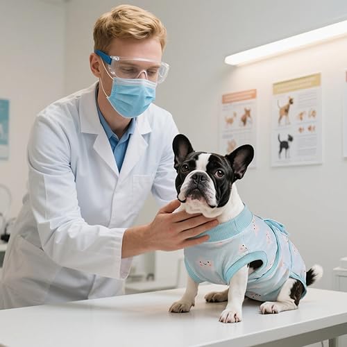 Miniatura 6 de Kuoser Traje de recuperación para perros y gatos después de la cirugía, camisa profesional de recuperación de mascotas, vendajes para heridas