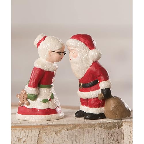 Bethany Lowe Designs TL0234 Mr and Mrs Claus Salt & Pepper Shakers, 2 Assorted