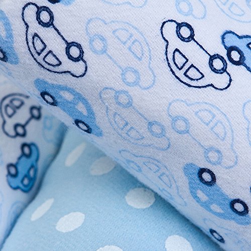 Cueiro Composê Estampado, Papi Textil, Azul, 80Cmx80Cm