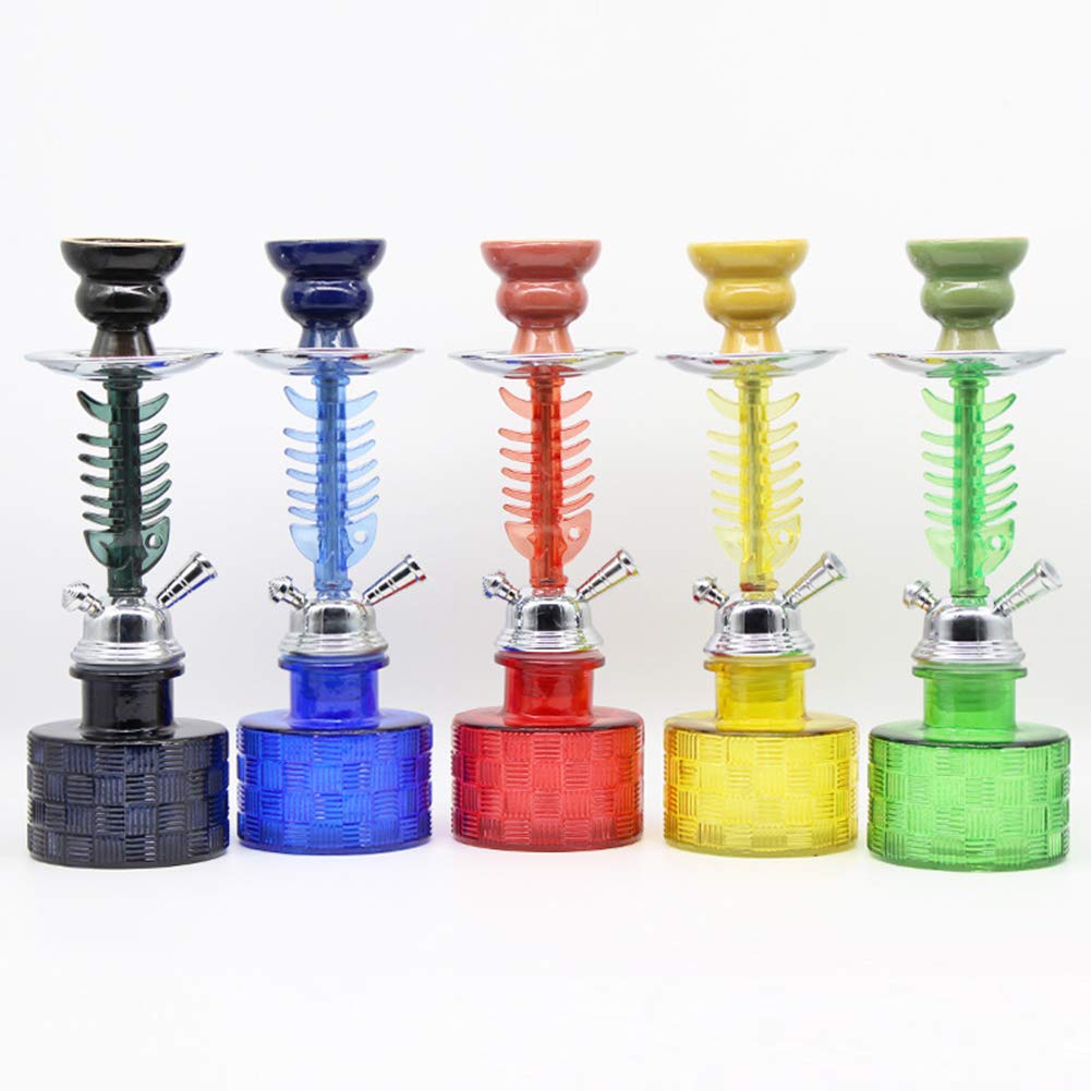 Conjunto de cachimba cachimba Grande de Doble Tubo, Juego de cachimba de Vidrio cachimba Doble árabe Grande, Adecuado para familias, hoteles Extranjeros, Bares, Clubes, hoteles,Azul