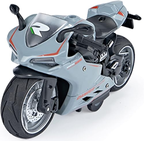 Juguetes de motocicleta de tracción hacia atrás, regalo con luz musical, motocicletas de carreras de juguete para niños mayores de 3, 4, 5, 6, 7, 8