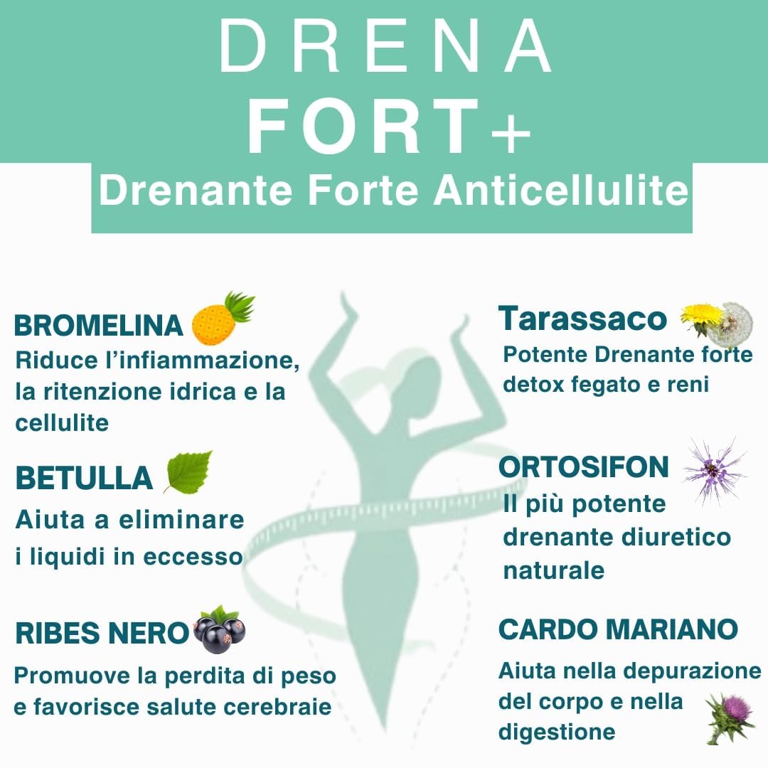 Drenante Forte dimagrante con Bromelina Forte Drenante gambe Ananas, detox  dimagrante forte, Drenante forte per Sgonfiare pancia addome e glutei.  Elimina ritenzione idrica : Amazon.it: Salute e cura della persona