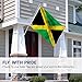 Anley Fly Breeze 3x5 Foot Jamaica Flag - Vivid Color and Fade proof - Canvas Header and Double Stitched - Jamaican National Flags Polyester with Brass Grommets 3 X 5 Ft
