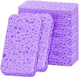 6 - Pack Non-Scratch Scrub Sponges - Sponges for Dishes and Washing Dishes, Cleaning Sponges for Kitchen Home Office, Magical 3D DIY Art and Craft Suppliers（Purple）