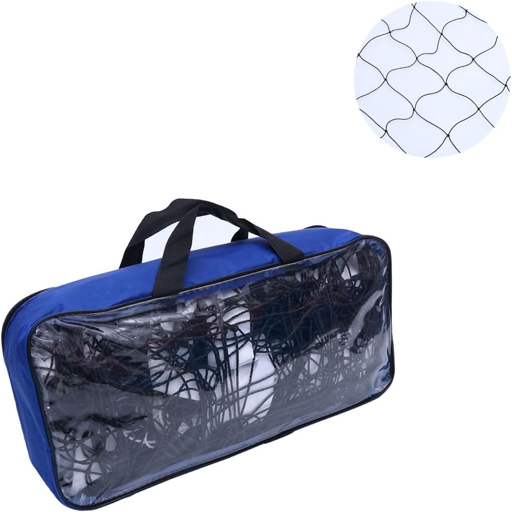 Professional Volleyball Training Net Mesh, Portable Standard | Polyethylene, Weather Resistant, Lightweight Carry Set, One Set, Outdoor Event Setup for Beach Play