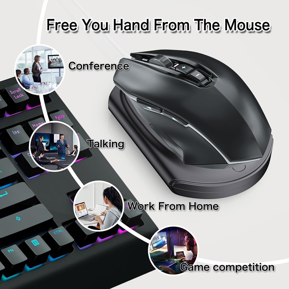 Mouse Jiggler, 20 DB, Mouse Mover, Mausbewegungssimulator mit An-/Ausschalter zum Aufwecken des Computers, Damit der PC Aktiv Bleibt
