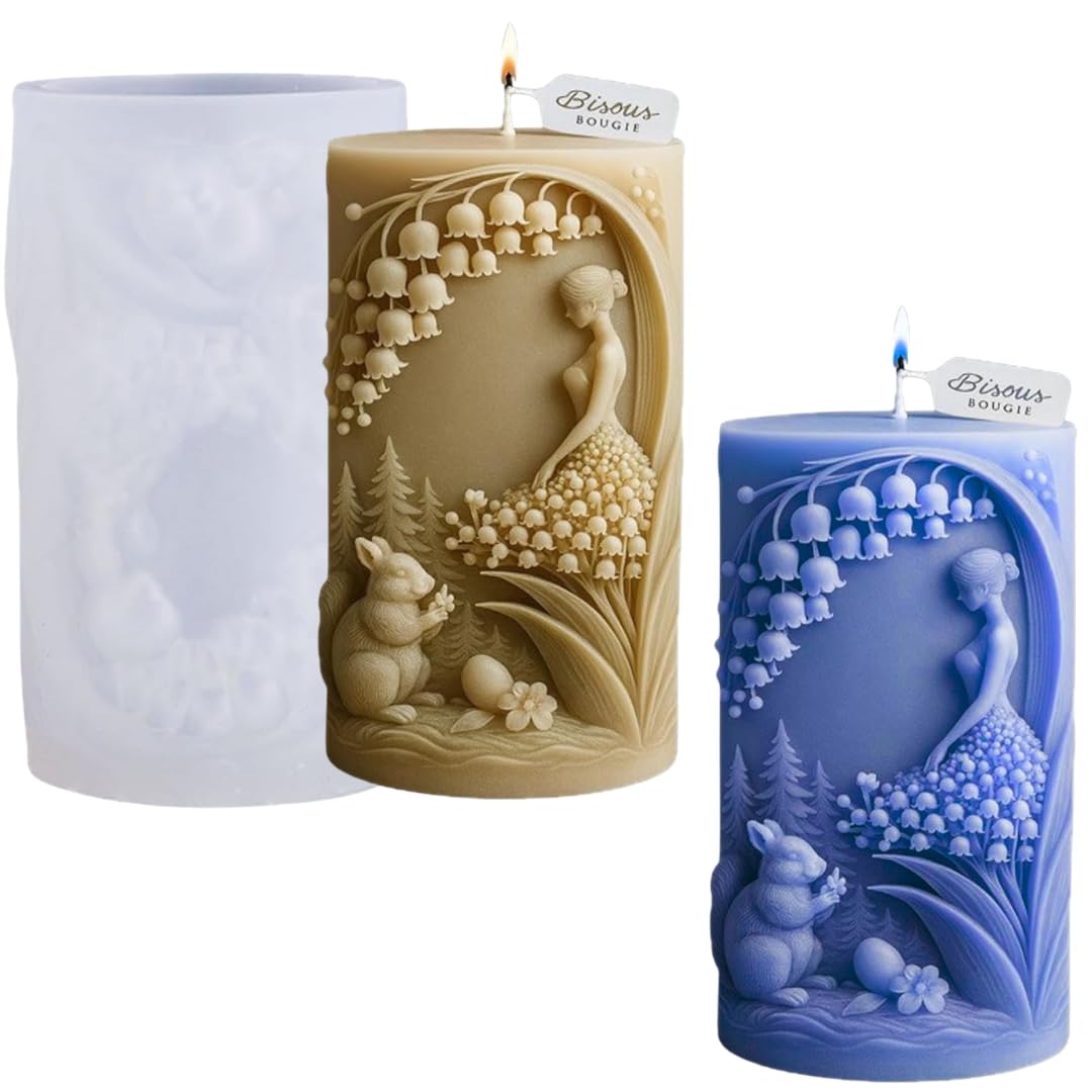 3D Floral Maiden Carved Silicone Candle Mold for Aromatherapy Candle, DIY Goddess Plaster Resin Casting, Elegant Home Decor, Irregular Shape, People Theme (Pack of 1)-image-39