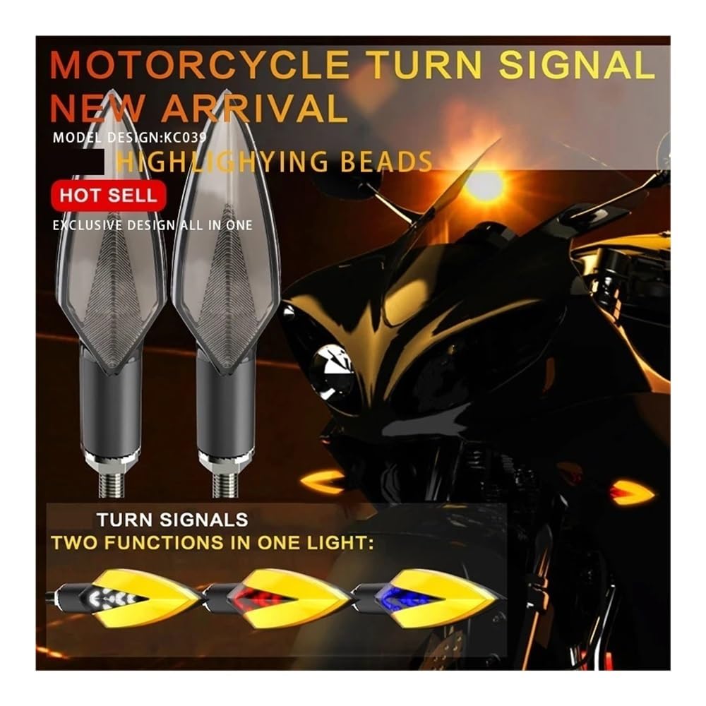 Luce Freno Posteriore Indicatore Di Direzione Per Moto Frecce Fluenti A LED Lampada Anteriore Fanale Posteriore Lampeggiante DRL Luce Freno