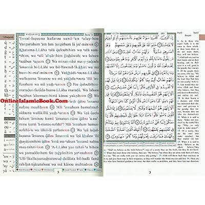Tajweed Quran with Meaning Translation in English and Transliteration: With Index on Quran Topics Hardcover Big Book, October 1, 2003