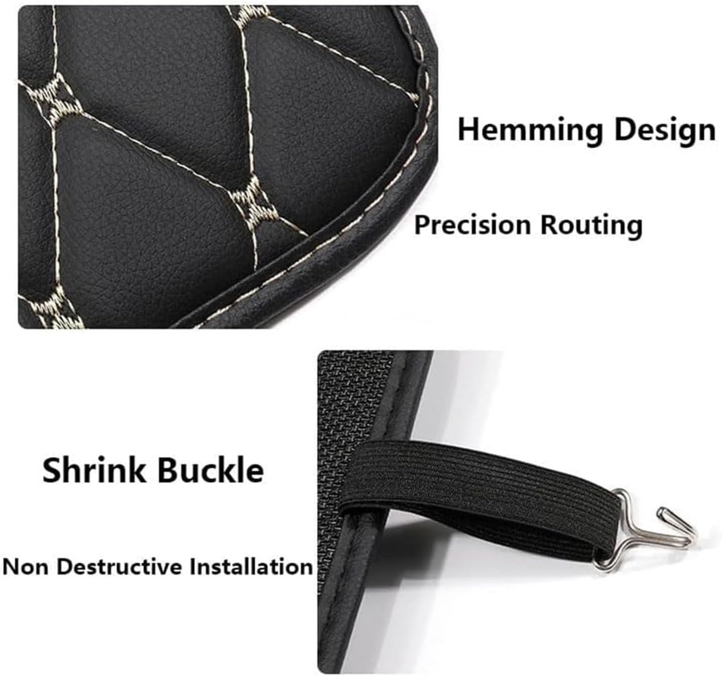 2 Pack Car Seat Back Protector for Acura MDX 2001-2024, Leatherette Anti-Kick Cover Waterproof Scratch-Resistant Rear Seat Protector Storage Pocket Easy to Clean