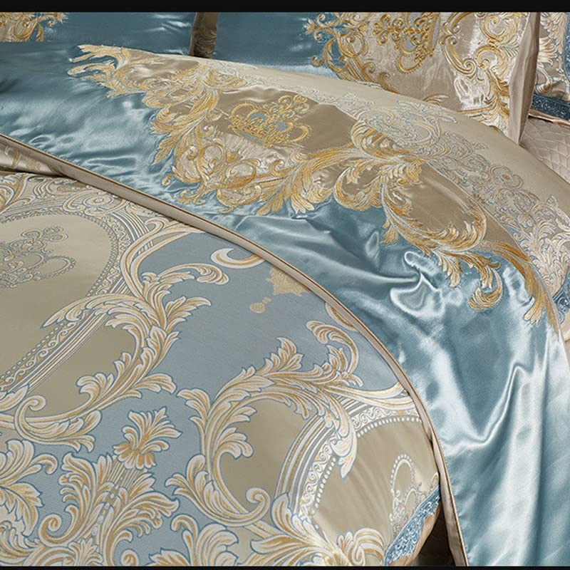 Cama de satén suave protectora para la piel en tono rosa con cuatro piezas completas 6
