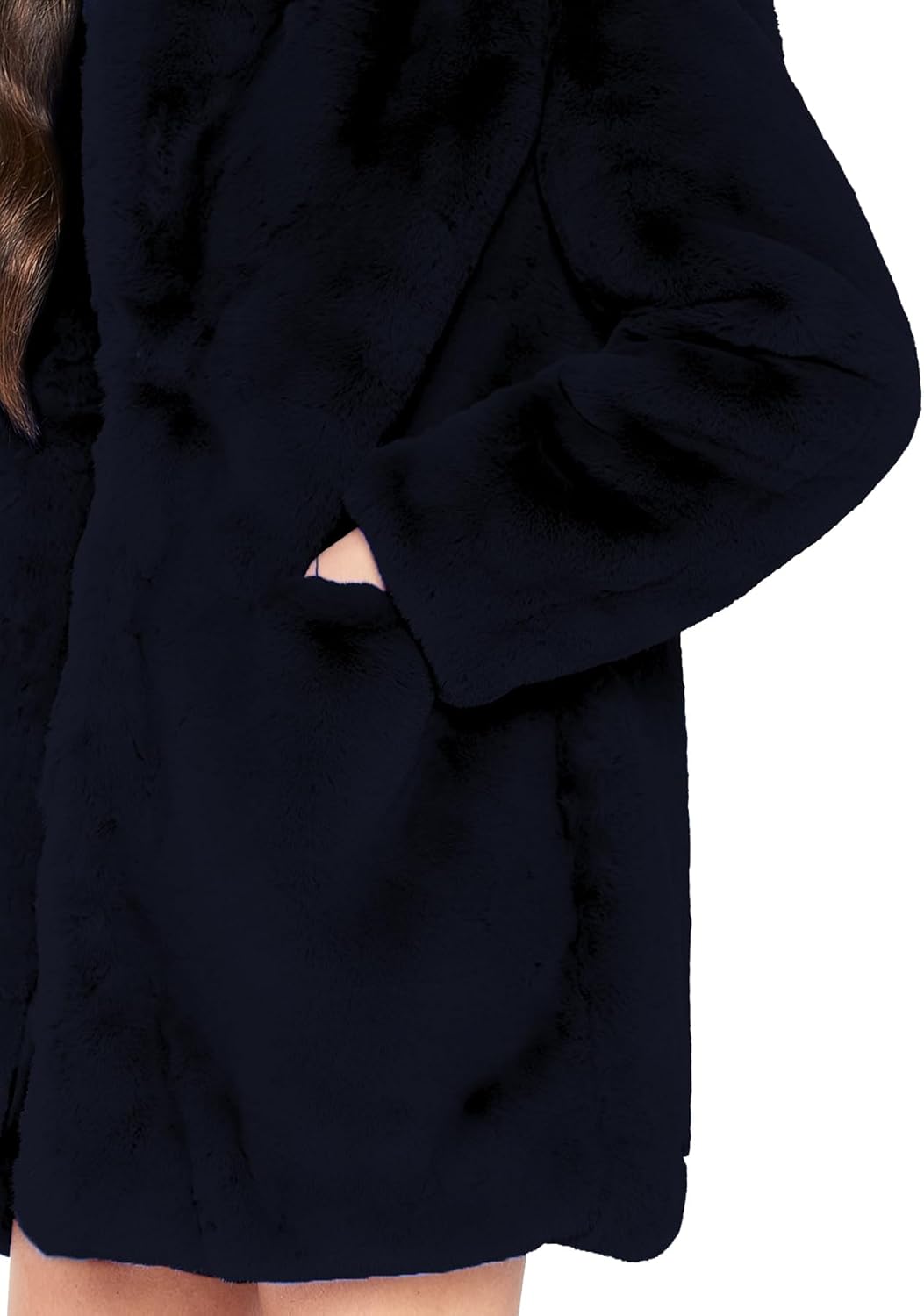 TOPONSKY Womens Winter Warm Lapel Faux Fur With Inner Lining & Buttons Coats - Image 4