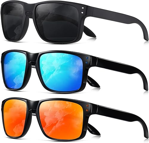 Gafas de sol polarizadas para hombre y mujer, gafas de sol cuadradas retro para pesca, conducción, protección UV