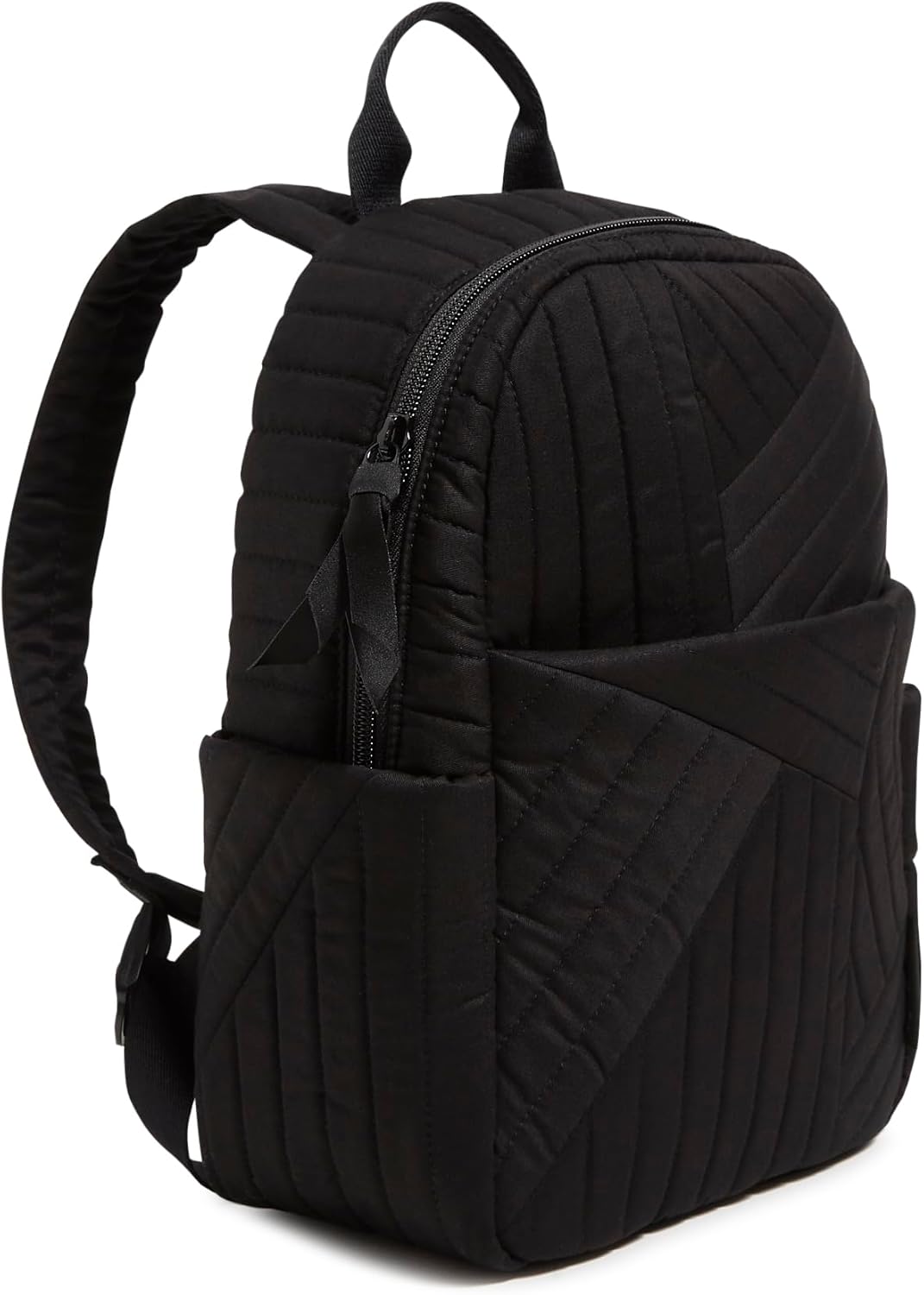 Vera Bradley Women's Cotton Small Backpack, True Black, One Size - Image 2