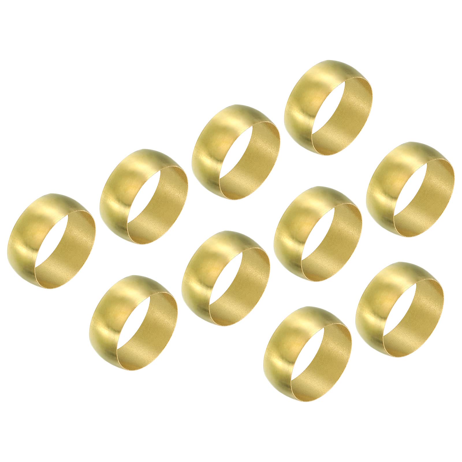 Ferrete In Ottone Per Raccordi A Compressione, 25 Pezzi, Per Tubi Da 1/8" OD