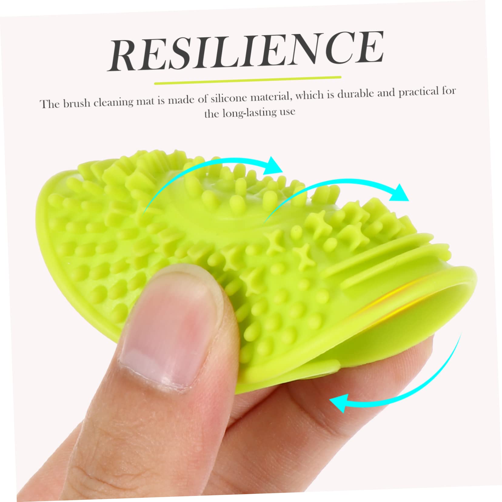 FRCOLOR 5 Set Di Tappetini Per La Pulizia Dei Pennelli Da Trucco in Silicone Per La Pulizia Dei Pennelli Per La Pulizia Dei Pennelli Da Trucco 3 Pezzi*5