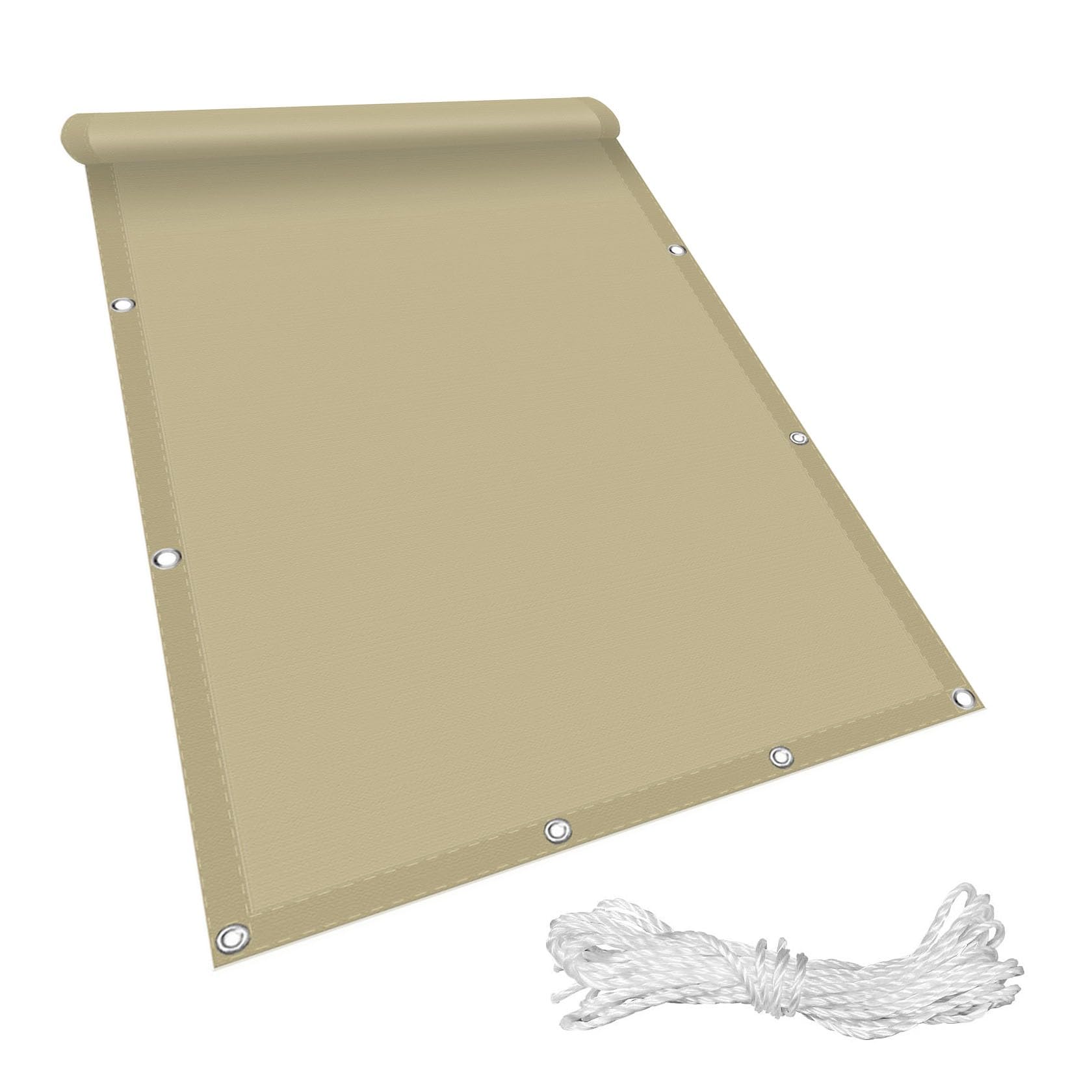 Voile d'ombrage résistant aux UV toile taupe 2.3x3.5m pour zone de fraîcheur