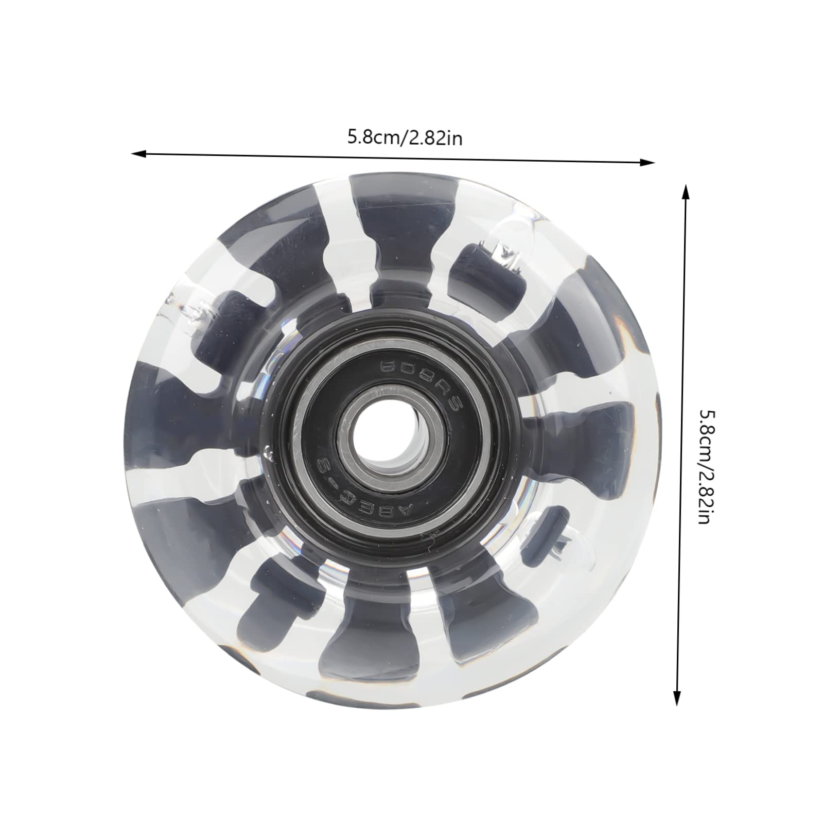 YARNOW Skating Wheel Accessory Double-row Glowing Ice Skate Wheels for Roller Skates