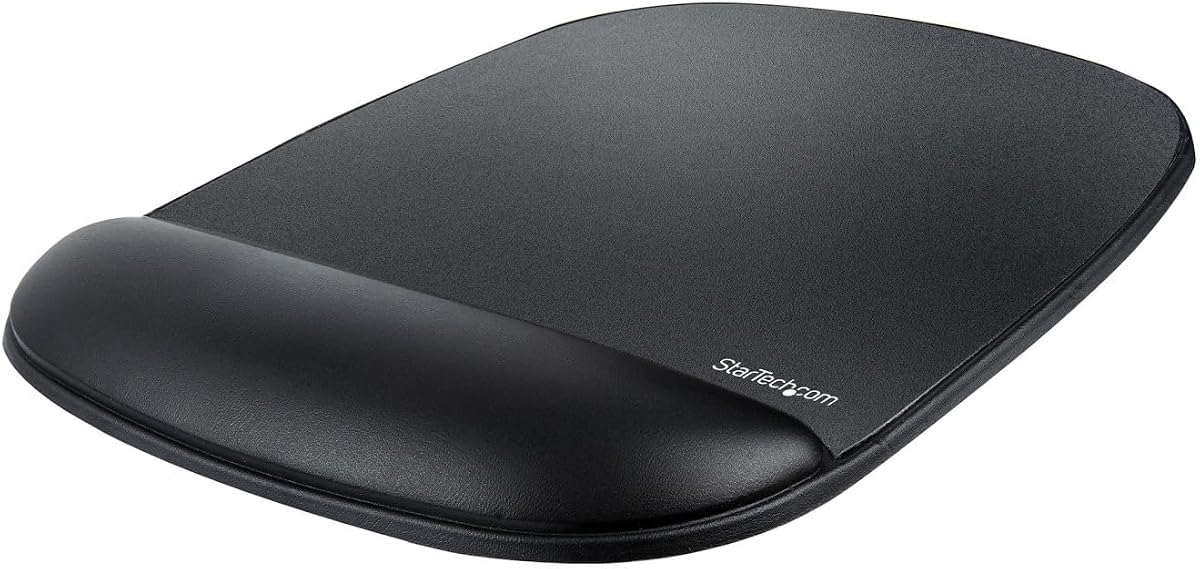StarTech Mouse Pad with Hand Rest, TAA, Desk (B-Ergo-Mouse-PAD) | 6.7 x 7.1 x 0.8in (17 x 18 x 2cm), Cushioned Gel Mouse Pad with Palm Rest, Ergonomic Mouse Pad with Wrist Support