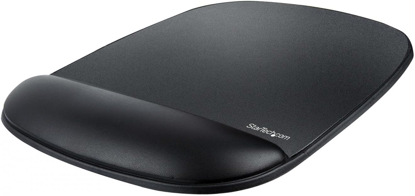 StarTech Ergonomic Mouse Pad with Gel Wrist Rest - Non-Slip Base, 6.7x7.1in Smooth Surface, Comfortable Palm Support for Desk Work
