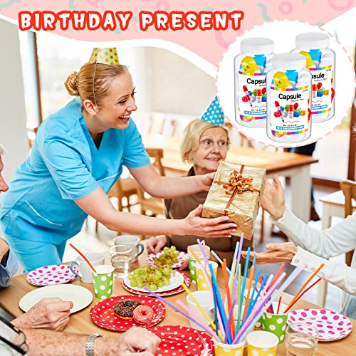 Estune 72 canetas esferográficas de comprimidos com 6 frascos de plástico, materiais escolares fofos