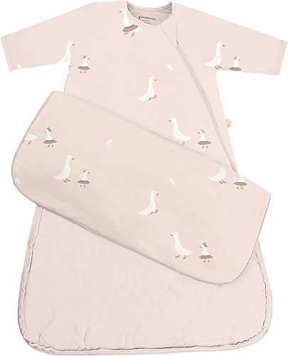 Miniatura 7 de GUNAMUNA Saco de dormir unisex de manga larga para bebé, saco de dormir acogedor de rayón para la siesta, 1.0 TOG, fácil cambio de pañales