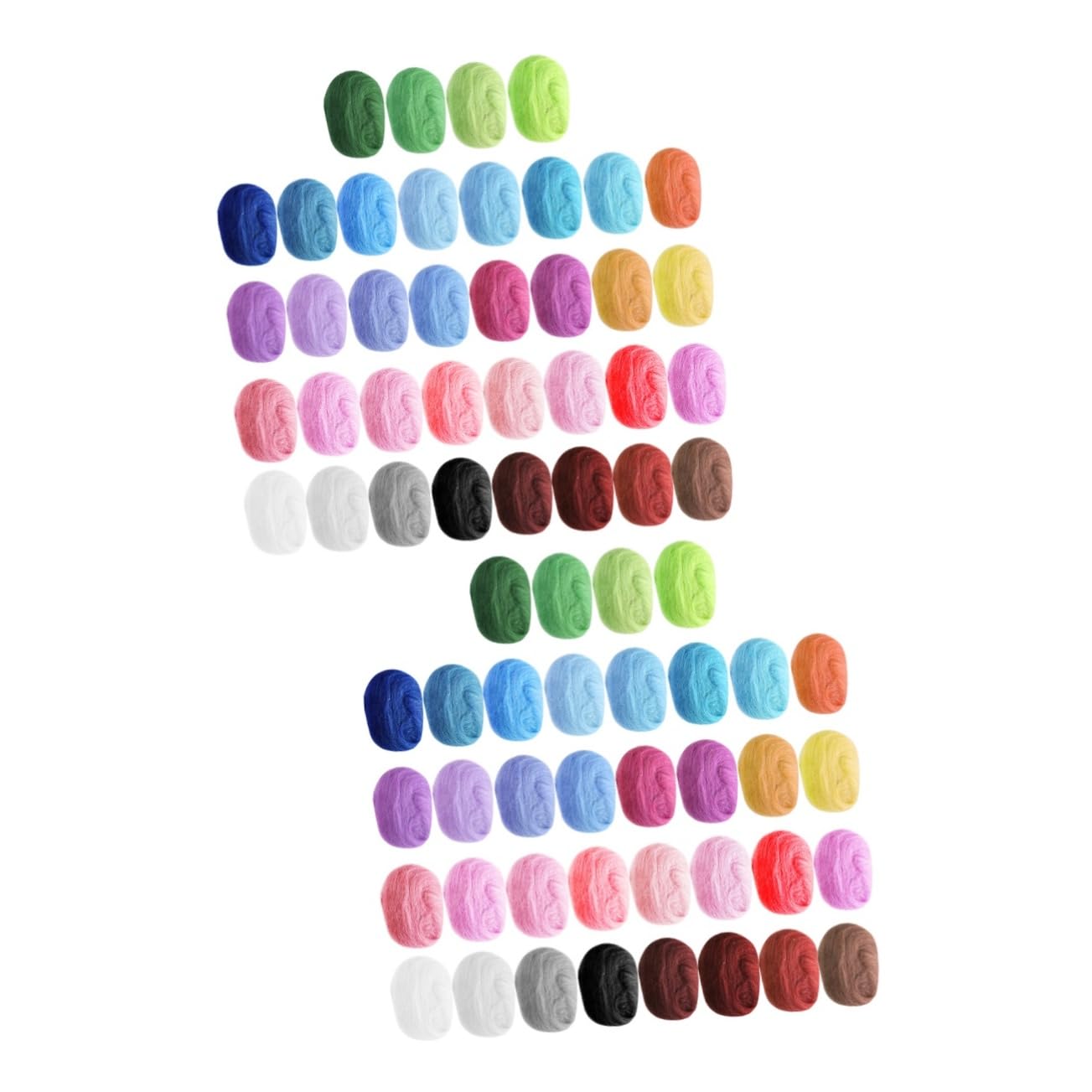 VILLCASE 2 Sets 36 Woolen Yarn Roving for Felting Fiber Fleece 36 Color Options Ideal for Needle Felting DIY Crafts Jewelry Making Wall Decorations Random Color