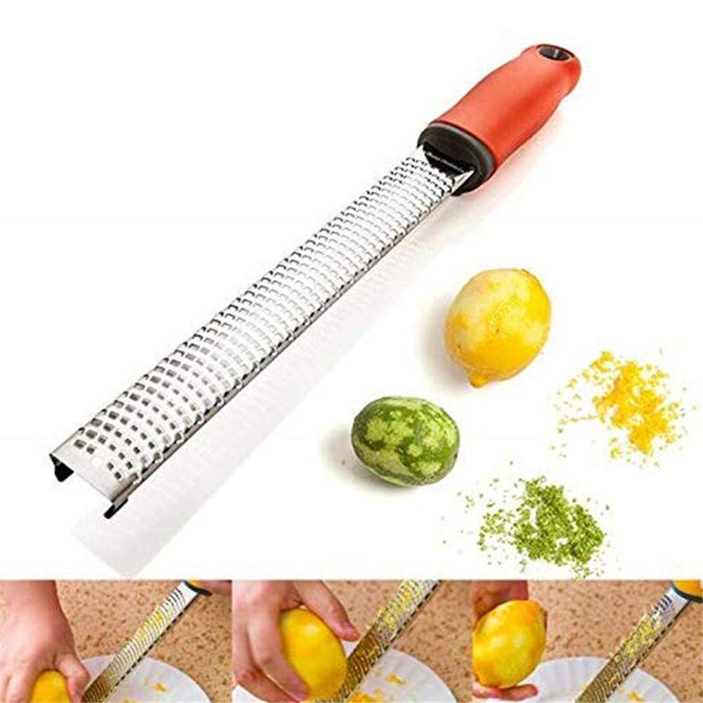 WWPTO Citrus Lemon Zester Cheese Grater Parmesan Cheese Ginger Garlic Nutmeg Vegetables Fruits Stainless Steel Grater