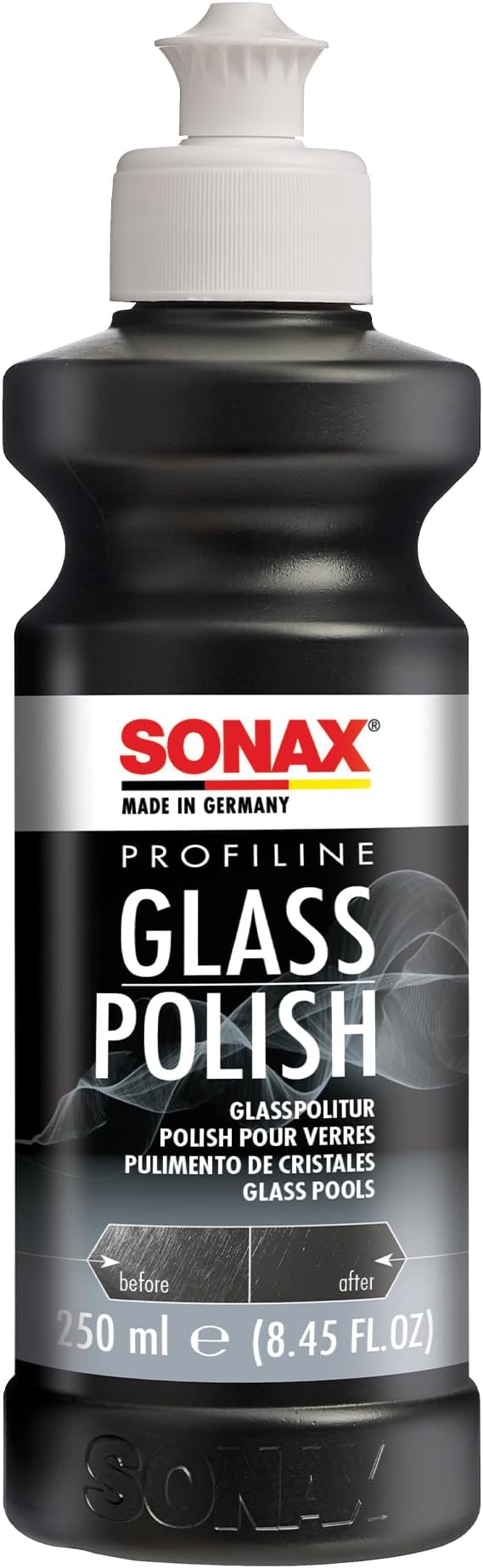 PROFILINE GlassPolish (250 ml) - removes slight scratches, blinding and etching from car windows made from glass. Silicone free | Item No. 02731410