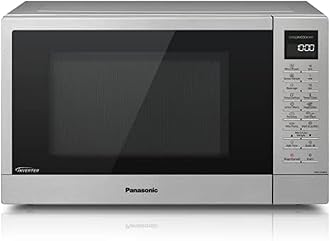 NN-ST48KSBPQ Inverter Microwave Oven with Glass Turntable, 32L, 1000W, 25 Auto Programmes, Auto Defrost, 7 Power Levels, Timer, Digital LED Display, Stainless Steel Exterior