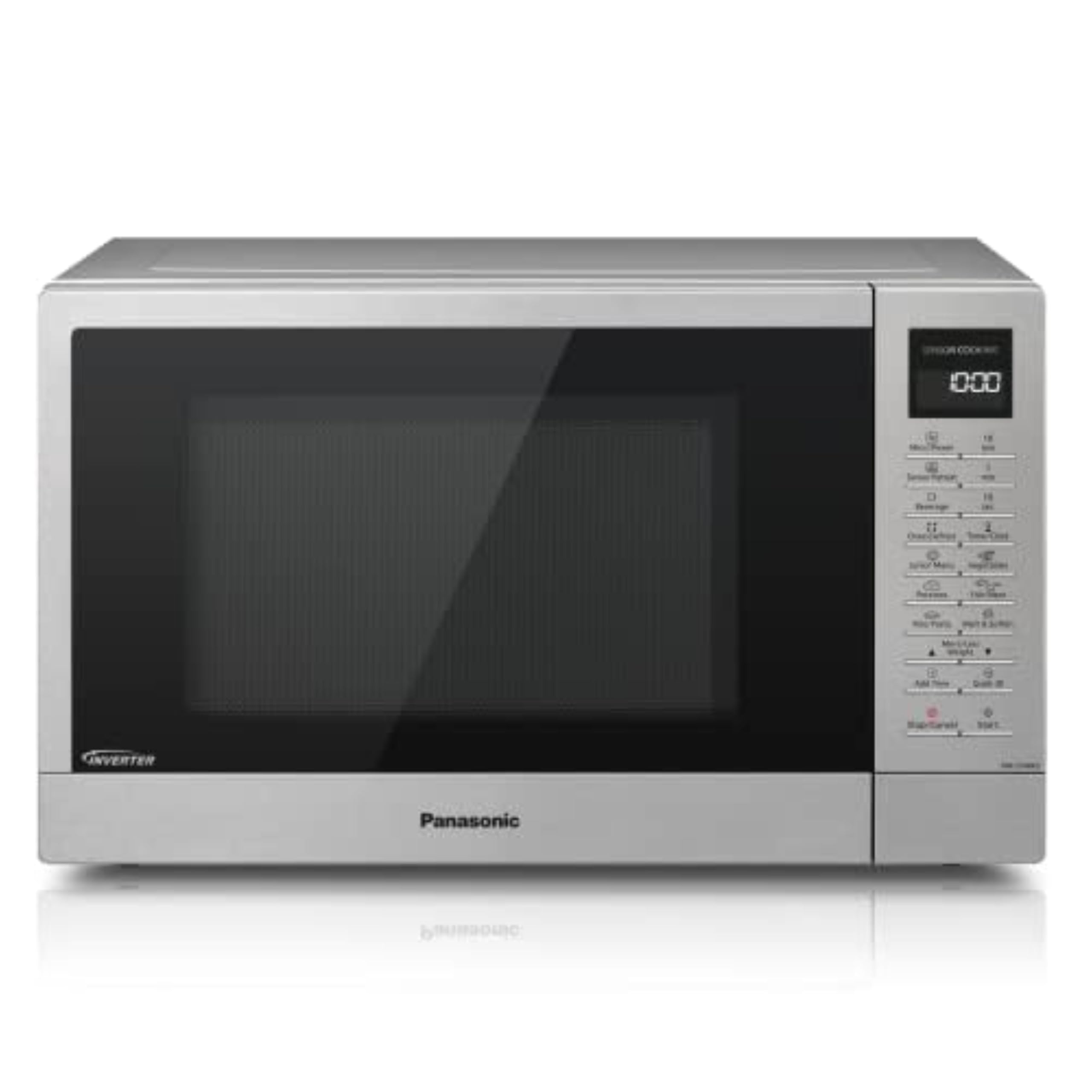Panasonic NN-ST48KSBPQ Inverter Microwave Oven with Glass Turntable, 32L, 1000W, 25 Auto Programmes, Auto Defrost, 7 Power Levels, Timer, Digital LED Display, Stainless Steel Exterior