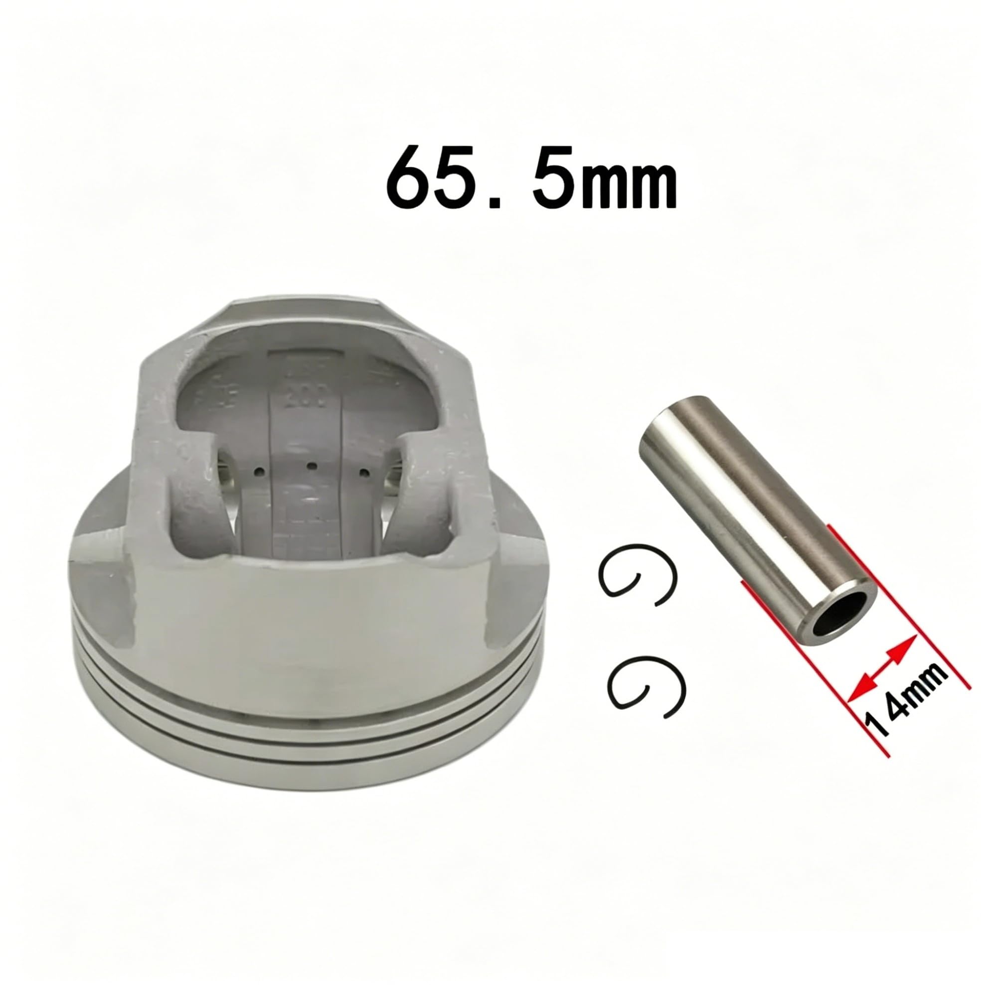 Fasce Elastiche Per XR150L XR150LEKE Per CBF150 Per CBF 150 CG 150 Per TITAN Parti Motore Motociclo 63.5mm 65.5mm Kit Pistone Big Bore (Pin 14mm) Pistone(65.5mm)
